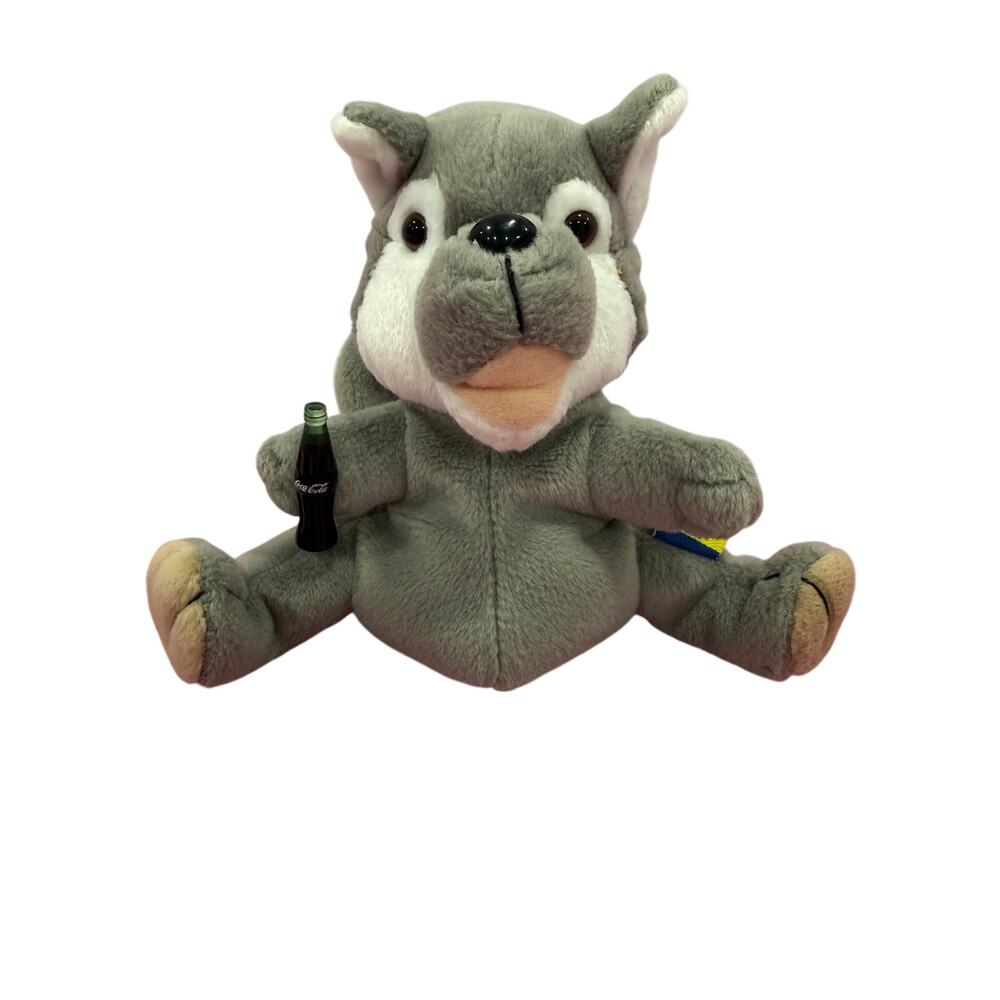 VINTAGE 1999 CocaCola Howls the Wolf Romania #0246 Plush Coke Bottle Collectible